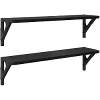 vidaXL Étagères Murales 2 pcs Chêne noir 60 x 15 x 15,5 cm