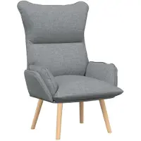 vidaXL Fauteuil relaxant Gris clair 69 x 74 x 93 cm tissu