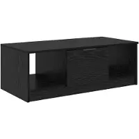 vidaXL Table basse noire imitation chêne 102 x 50 x 36cm Bois composite