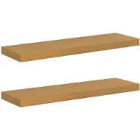 vidaXL Étagères Murales 2 pcs Beige 80 x 23,5 x 4 cm Bois d'ingénierie