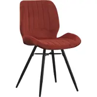 Happyment Chaise de salle à manger Hika - Chaise de salle à manger - Velvet - Pieds en métal - Orange - Hauteur de citron 47cm