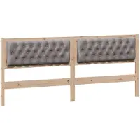 vidaXL Tête de lit Autres Marron et Taupe 200 cm Pin massif