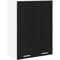 vidaXL Armoire suspendue avec stockage Riga Chêne noir 60 x 31 x 80 cm
