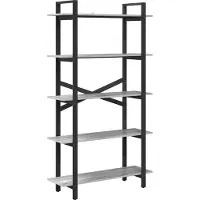 vidaXL Étagère Gris Sonoma 100 x 33,5 x 178 cm Bois d'ingénierie