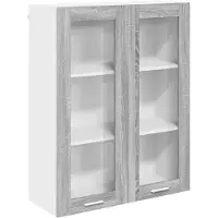 vidaXL Armoire suspendue avec porte Riga Gris Sonoma 80 x 31 x 100 cm
