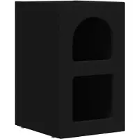 vidaXL Table de chevet Noir 29,5 x 35 x 50 cm Bois d'ingénierie