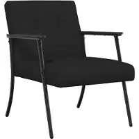vidaXL fauteuil Noir 59 x 75 x 78 cm tissu