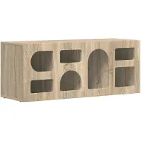 vidaXL Meuble TV ELST, 100 x 35 x 40 cm, imitation chêne Sonoma, panneaux de particules