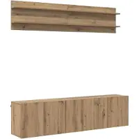 vidaXL Élément TV mural 6 pcs Artisan-Chêne Bois composite