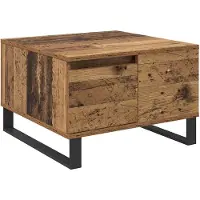 vidaXL Table basse en vieux bois 55 x 55 x 36,5 cm Bois composite