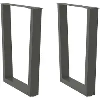 vidaXL Pieds de table de salle à manger en V 2 pièces Anthracite 70x(72-73,3) cm Acier