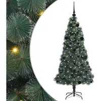 vidaXL Arbre de Noël artificiel pré-éclairé avec ensemble de boules