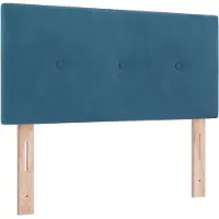 vidaXL Tête de lit bleu foncé 90 cm velours
