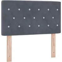 vidaXL Tête de lit LED avec barres lumineuses LED gris foncé 80 cm velours