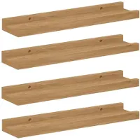 vidaXL Étagères Murales 4 pcs Marron 40 x 9 x 3 cm Bois d'ingénierie
