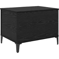vidaXL Table basse noire imitation chêne 60 x 44,5 x 45 cm Bois composite