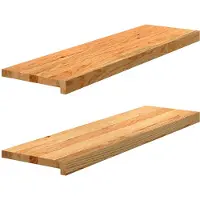 vidaXL Marches d'escalier 2 pcs marron clair 90x30x2 cm chêne massif