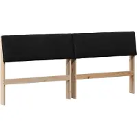 vidaXL Tête de lit rembourrée noire 180 cm Pin massif