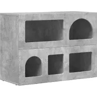 vidaXL Sideboard Béton Gris 80,5 x 35 x 59 cm Bois composite