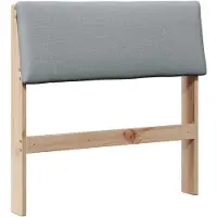 vidaXL Tête de lit rembourrée gris clair 75 cm Pin massif