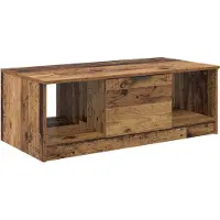 vidaXL Table basse en bois recyclé, 102 x 50 x 36 cm, matériau de bois