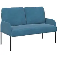 vidaXL Canapés avec coussin 110cm Bleu Contreplaqué