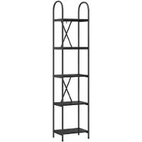 vidaXL Étagère Chêne noir 40 x 30 x 183 cm Bois d'ingénierie