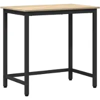 vidaXL Table Chêne Sonoma 100 x 50 x 76,5 cm Ingénierie Bois et acier
