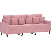 vidaXL Canapé 3 places rose 180 cm velours