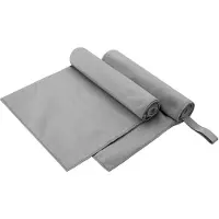 vidaXL Serviettes de sport 2 pcs Gris foncé 100 x 50 cm