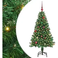 vidaXL Sapin de Noël artificiel Vert 150 cm PVC, Acier et Plastique