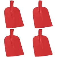 vidaXL Tête de pelle 4 pcs Rouge 32 x 24,5 cm Acier enduit de poudre