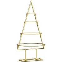 vidaXL Arbre de Noël en métal Doré 60 cm Acier peint par poudre