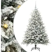 vidaXL Sapin de Noël artificiel pré-éclairé avec set de boules Vert