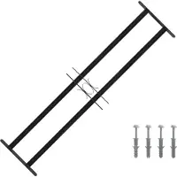 vidaXL Grille de fenêtre 115 x 30 cm, acier thermolaqué noir