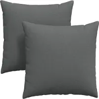 vidaXL Coussins de canapé 2 pcs Gris foncé 60 x 60 cm tissu