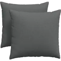 vidaXL Coussins de canapé 2 pcs Gris foncé 45 x 45 cm tissu