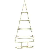 vidaXL Arbre de Noël en métal Doré 125 cm Acier peint par poudre