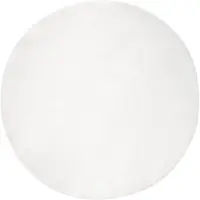 vidaXL Tapis en Fourrure Synthétique de Lapin Blanc Ø 120 cm Polyester