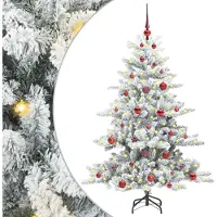 vidaXL Sapin de Noël Artificiel à Branches Articulées Blanc 150 cm PVC