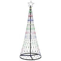 vidaXL Arbre de Noël LED Multicolore 71 x 71 x 184,5 cm Métal