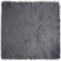 vidaXL Tapis en Peau de Mouton Synthétique Anthracite 160 x 160 cm