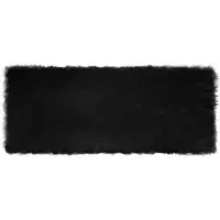 vidaXL Tapis en mouton synthétique Tafalla Noir 80 x 200 cm Polyester