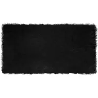 vidaXL Tapis en fausse Tafalla Noir 80 x 150 cm Polyester