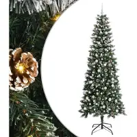 vidaXL Sapin de Noël artificiel Vert 240 cm PVC, plastique et acier