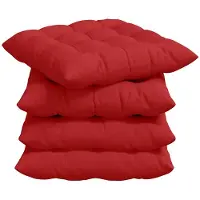vidaXL Coussins de siège 2 pcs Rouge 40 x 40 x 6 cm tissu