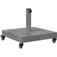 vidaXL Pied de parasol , gris foncé, aspect bois, 45 x 45 x 31,5 cm