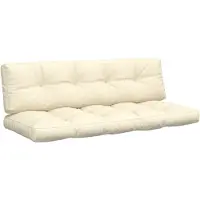 vidaXL Coussins de palette lot de 2 crème tissu