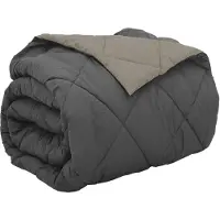 vidaXL Duvet complet toute l'année Gris clair et anthracite