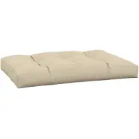 vidaXL Coussin de palette beige 120x80x12 cm tissu